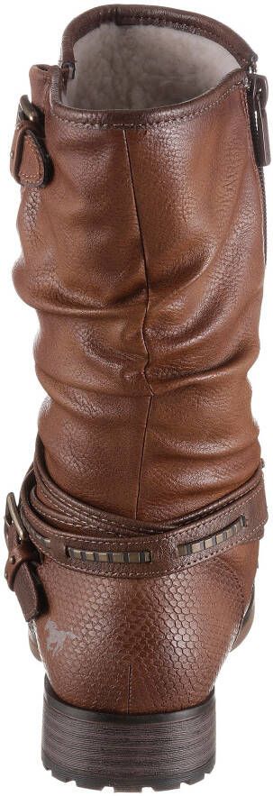 Mustang Shoes Winterlaarzen met siergespen op de slouchy schacht