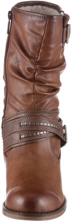 Mustang Shoes Winterlaarzen met siergespen op de slouchy schacht