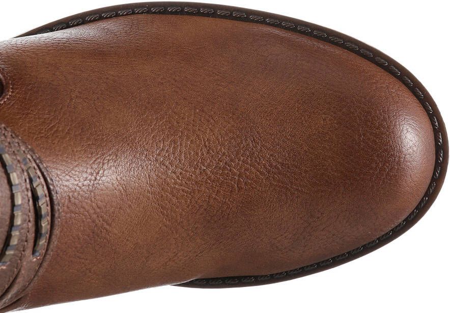 Mustang Shoes Winterlaarzen met siergespen op de slouchy schacht