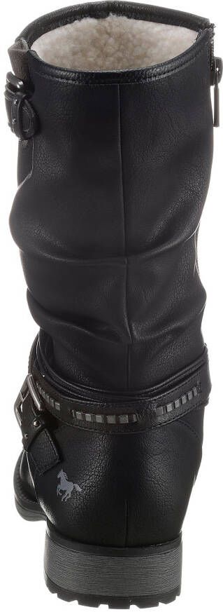 Mustang Shoes Winterlaarzen enkellaarsjes winterlaarzen met decoratieve gespen aan de slouchy schacht
