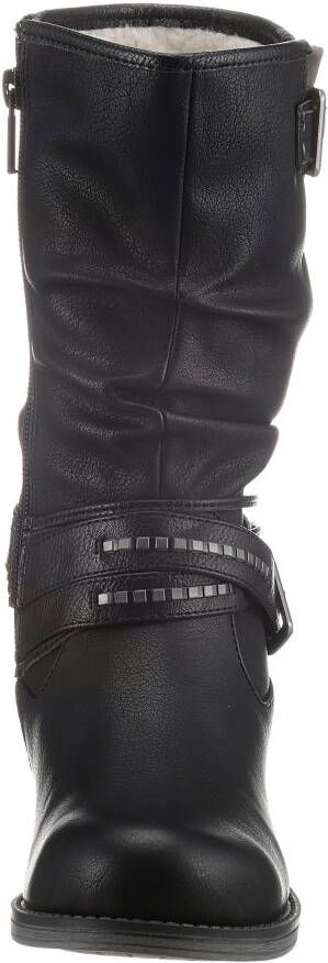 Mustang Shoes Winterlaarzen enkellaarsjes winterlaarzen met decoratieve gespen aan de slouchy schacht