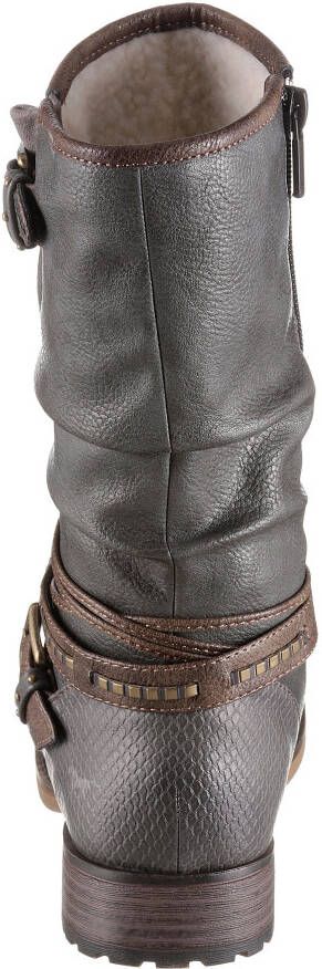 Mustang Shoes Winterlaarzen met siergespen op de slouchy schacht