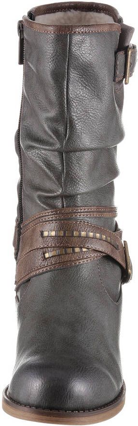 Mustang Shoes Winterlaarzen met siergespen op de slouchy schacht