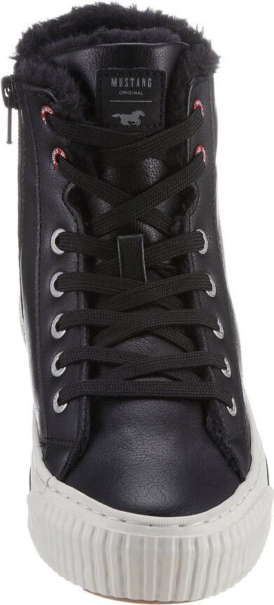 Mustang Shoes Winterlaarzen high top sneakers veterschoenen met plateauzool