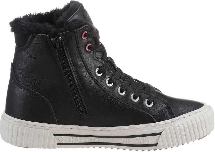 Mustang Shoes Winterlaarzen high top sneakers veterschoenen met plateauzool
