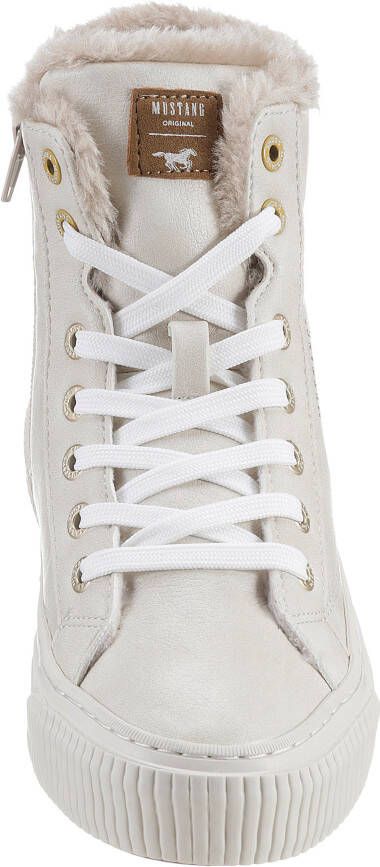 Mustang Shoes Winterlaarzen high top sneakers veterschoenen met plateauzool