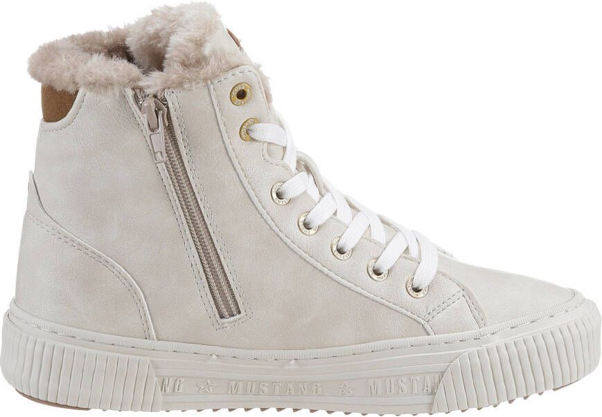Mustang Shoes Winterlaarzen high top sneakers veterschoenen met plateauzool