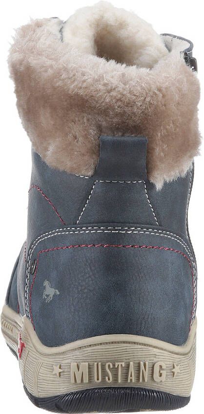 Mustang Shoes Winterlaarzen met faux-bont kraag in breedte g = breed
