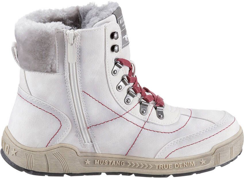 Mustang Shoes Winterlaarzen met faux-bont kraag in breedte g = breed