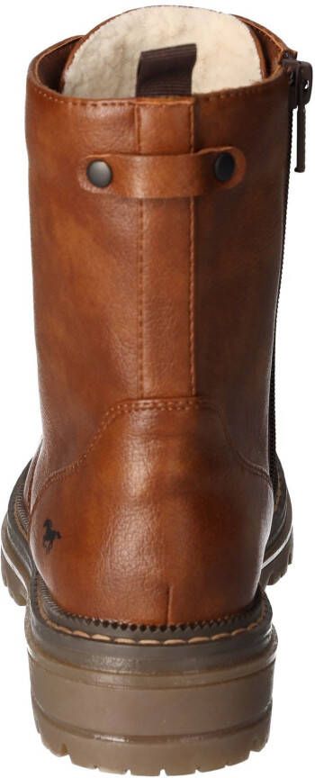 Mustang Shoes Winterlaarzen veterschoenen winter enkellaars nagels en decoratieve band aan de hiel