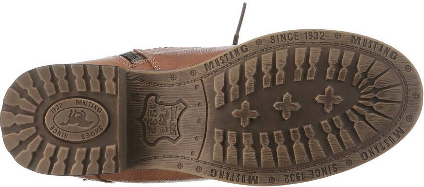 Mustang Shoes Winterlaarzen blokhak winterlaars veterschoenen bezet met studs - Foto 5