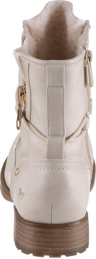 Mustang Shoes Winterlaarzen blokhak winterlaars veterschoenen bezet met studs