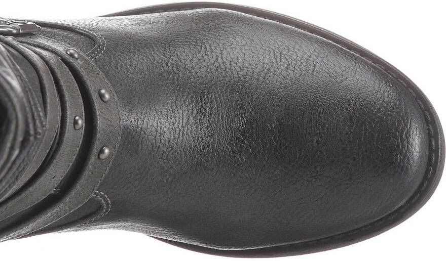 Mustang Shoes Winterlaarzen met stempeldruk bij de hiel slouchy schacht
