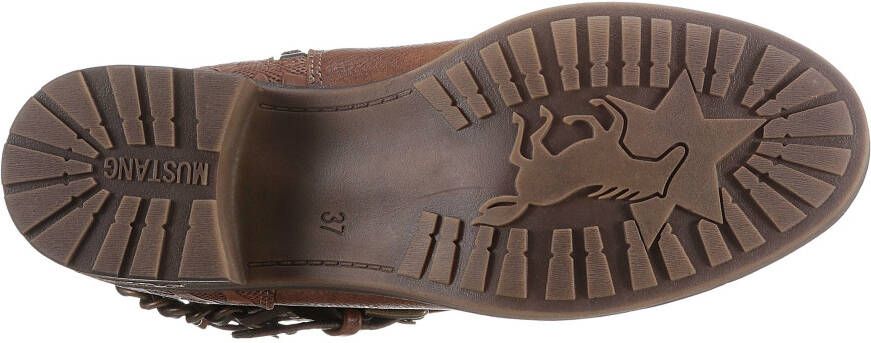 Mustang Shoes Winterlaarzen met stempeldruk bij de hiel slouchy schacht
