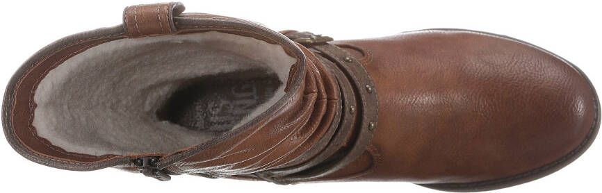 Mustang Shoes Winterlaarzen met stempeldruk bij de hiel slouchy schacht