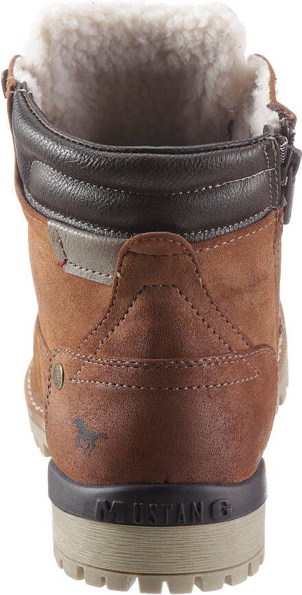 Mustang Shoes Winterlaarzen lace-up boots ankle boots worker boots contrast trim logo patch