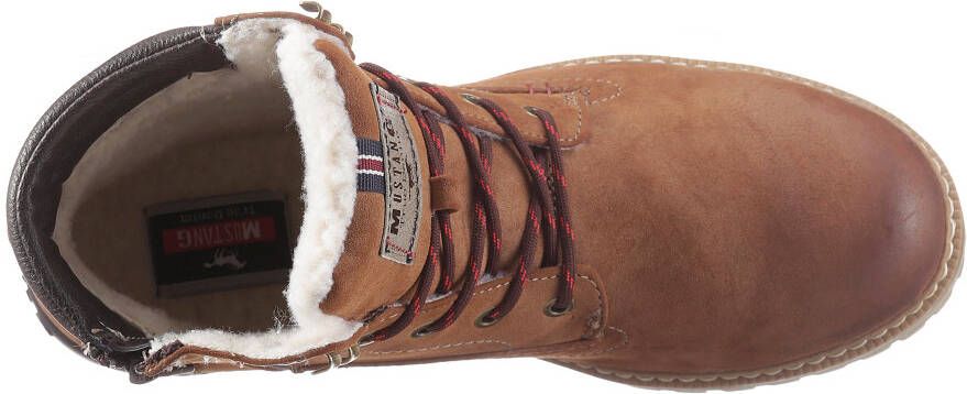 Mustang Shoes Winterlaarzen lace-up boots ankle boots worker boots contrast trim logo patch