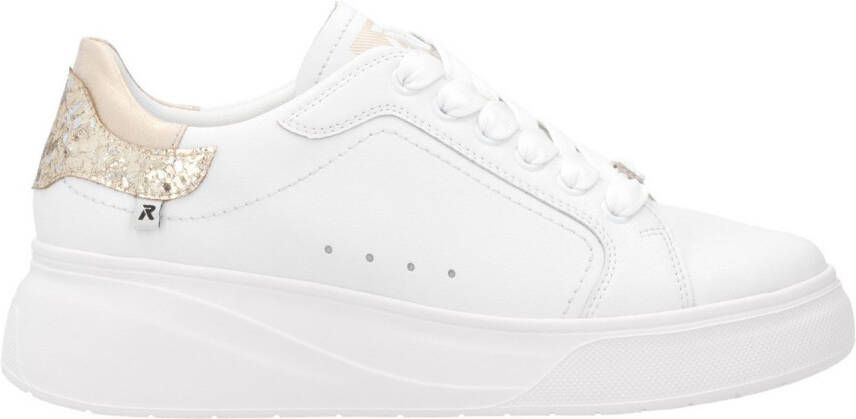 OTTO RIEKER Sport Plateausneakers veterschoen lage schoen vrijetijdsschoen metallic-accent op de hiel