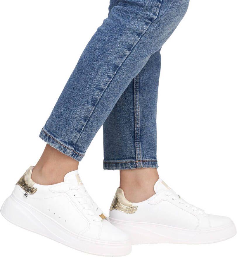 OTTO RIEKER Sport Plateausneakers veterschoen lage schoen vrijetijdsschoen metallic-accent op de hiel