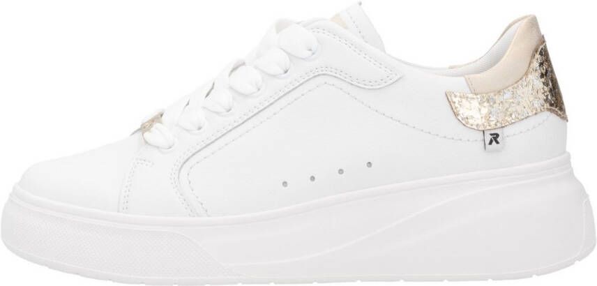 OTTO RIEKER Sport Plateausneakers veterschoen lage schoen vrijetijdsschoen metallic-accent op de hiel