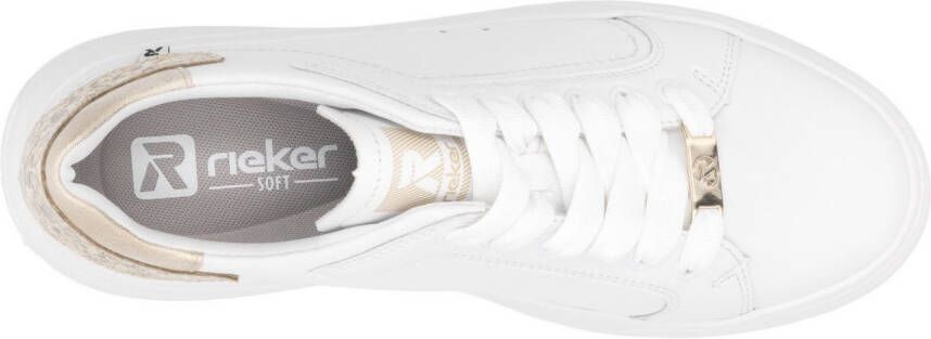 OTTO RIEKER Sport Plateausneakers veterschoen lage schoen vrijetijdsschoen metallic-accent op de hiel