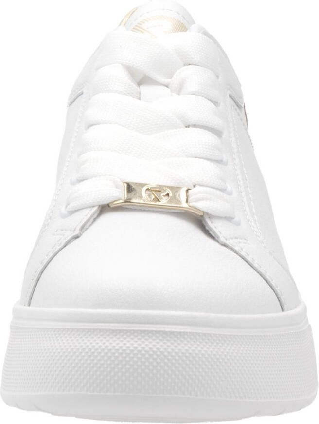 OTTO RIEKER Sport Plateausneakers veterschoen lage schoen vrijetijdsschoen metallic-accent op de hiel