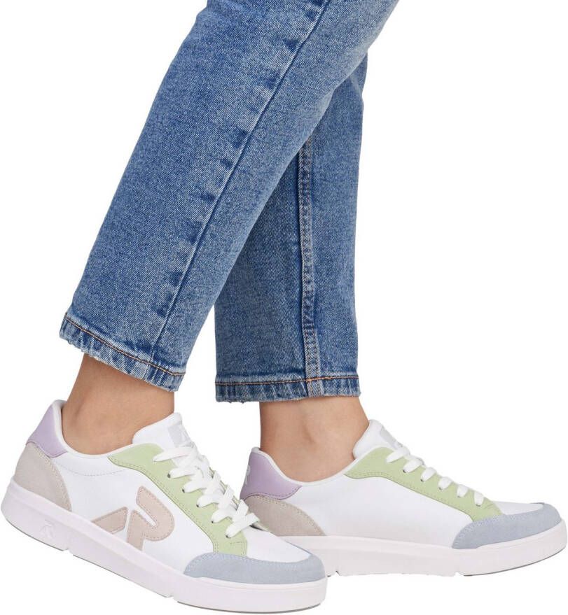 OTTO RIEKER Sport Plateausneakers veterschoenen lage schoen vrijetijdsschoen met pastelkleuren accenten