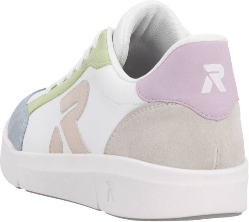 OTTO RIEKER Sport Plateausneakers veterschoenen lage schoen vrijetijdsschoen met pastelkleuren accenten