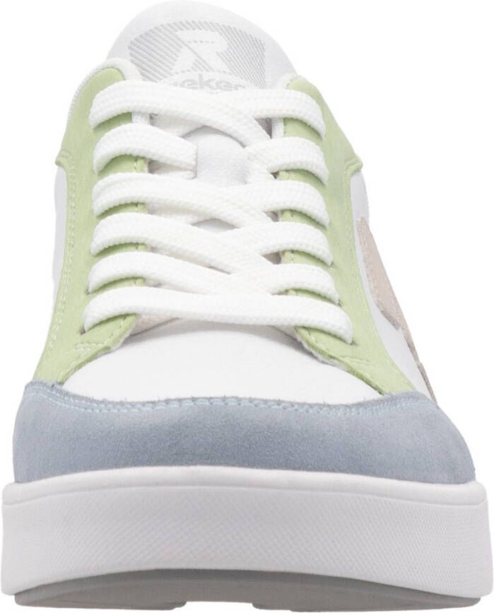 OTTO RIEKER Sport Plateausneakers veterschoenen lage schoen vrijetijdsschoen met pastelkleuren accenten