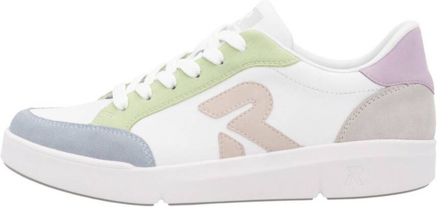 OTTO RIEKER Sport Plateausneakers veterschoenen lage schoen vrijetijdsschoen met pastelkleuren accenten