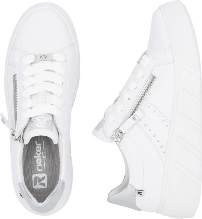 OTTO RIEKER Sport Plateausneakers vrijetijdsschoen lage schoen veterschoen met zijlijke perforatie