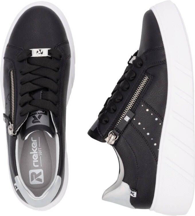 OTTO RIEKER Sport Plateausneakers vrijetijdsschoen lage schoen veterschoen met zijlijke perforatie