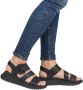 Rieker Sandalen Dames Zwart - Thumbnail 5
