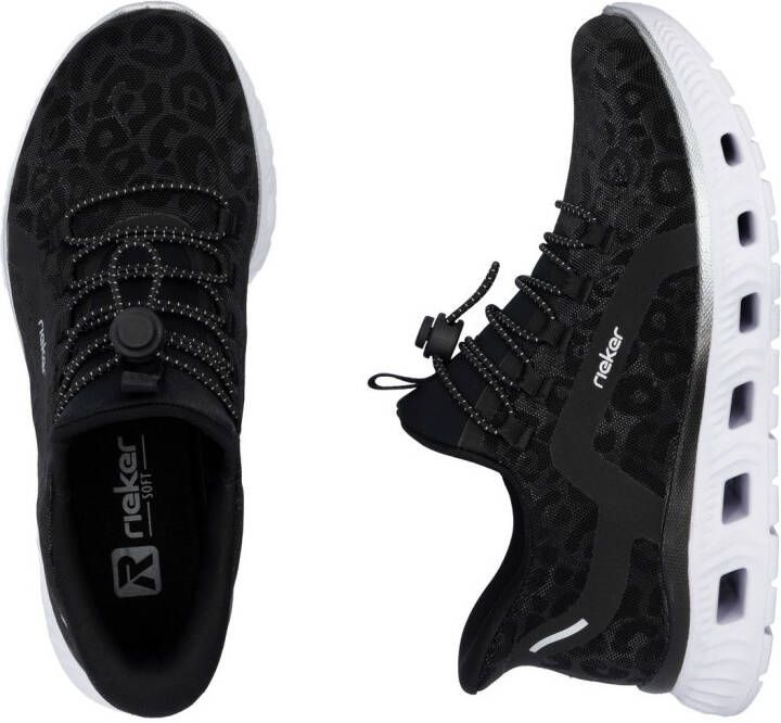 OTTO RIEKER Sport Slip-on sneakers vrijetijdssneaker instapschoen in leeuw-look met memosoft binnenzool