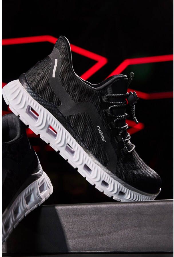 OTTO RIEKER Sport Slip-on sneakers vrijetijdssneaker instapschoen in leeuw-look met memosoft binnenzool
