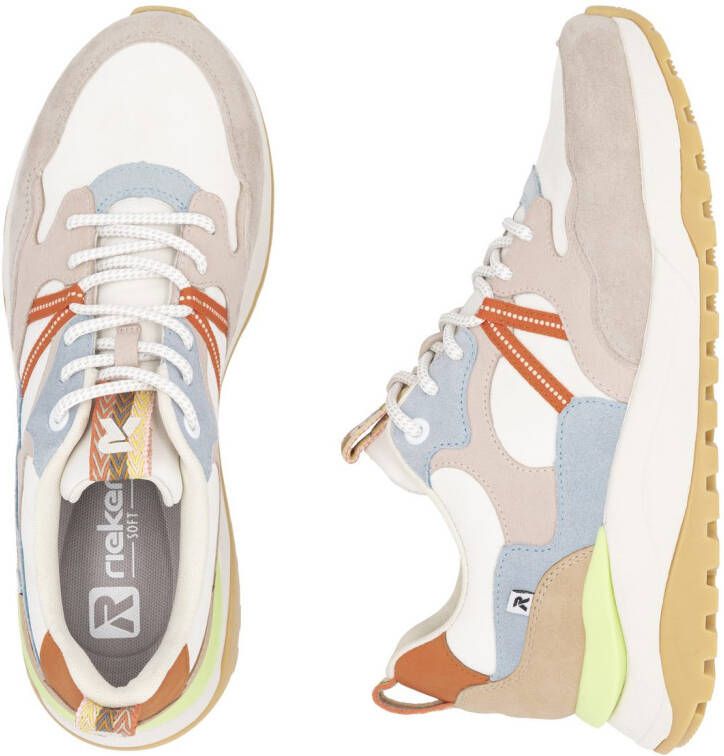 OTTO RIEKER Sport Sneakers met sleehak Bel Air vrijetijdsschoen lage schoen veterschoen met uitneembaar voetbed