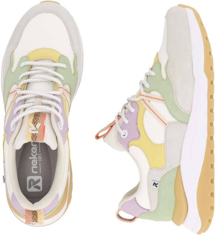 OTTO RIEKER Sport Sneakers met sleehak Bel Air vrijetijdsschoen lage schoen veterschoen met uitneembaar voetbed