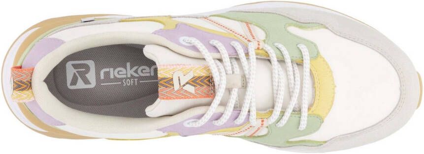 OTTO RIEKER Sport Sneakers met sleehak Bel Air vrijetijdsschoen lage schoen veterschoen met uitneembaar voetbed