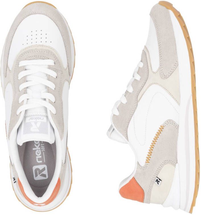 OTTO RIEKER Sport Sneakers met sleehak lage schoen veterschoen vrijetijdssneaker met zachte inlegzool