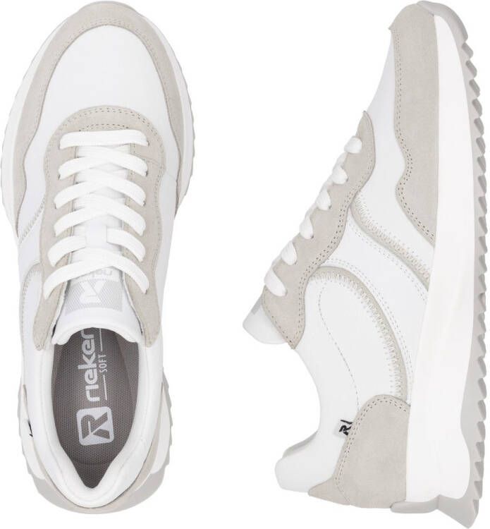 OTTO RIEKER Sport Sneakers met sleehak veterschoen lage schoen vrijetijdsschoen met contrastdetails