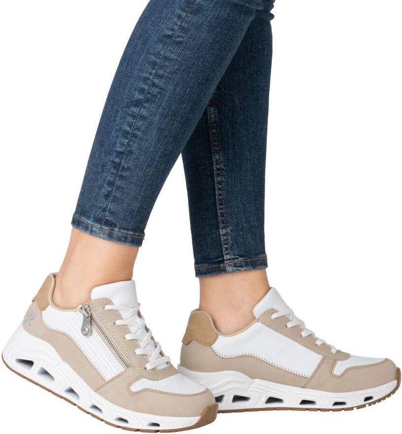 OTTO RIEKER Sport Sneakers met sleehak veterschoenen lage schoen vrijetijdssneaker met rits