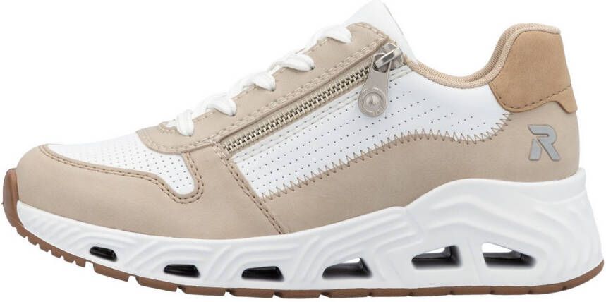 OTTO RIEKER Sport Sneakers met sleehak veterschoenen lage schoen vrijetijdssneaker met rits