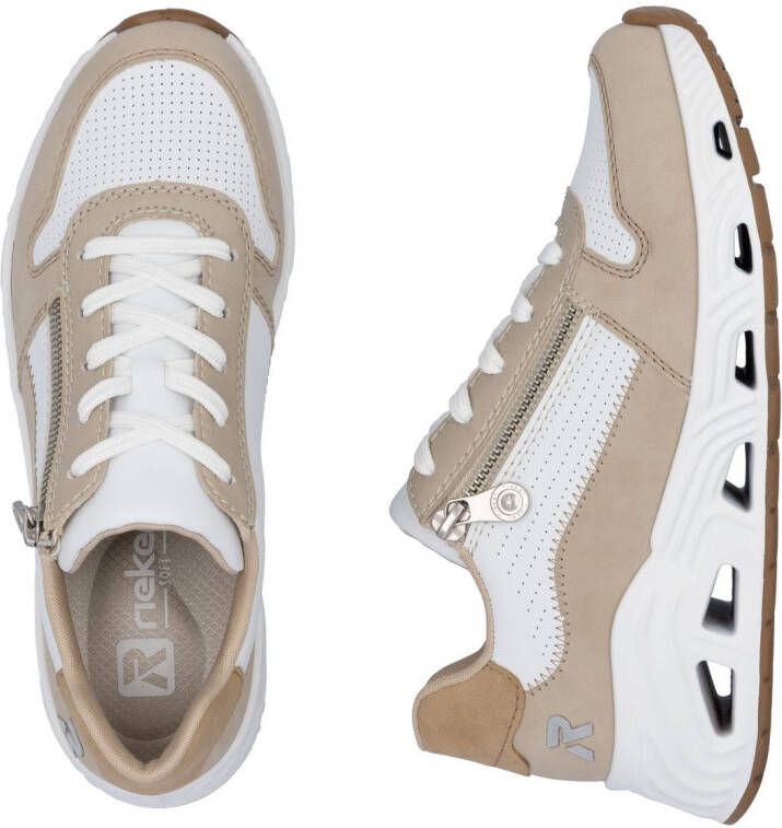 OTTO RIEKER Sport Sneakers met sleehak veterschoenen lage schoen vrijetijdssneaker met rits