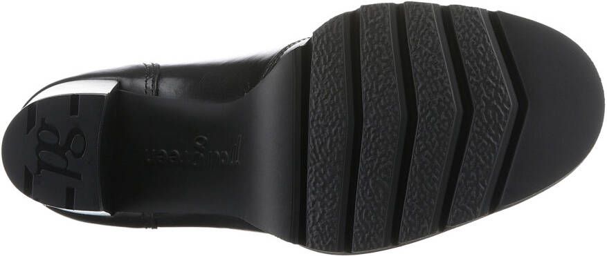 Paul Green Pumps slip-on shoe block heel lage schoen with side stretch insert