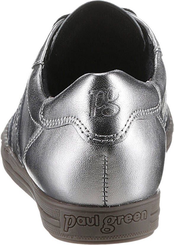 Paul Green Sneakers veterschoen lage schoen vrijetijdsschoen in metallic-look