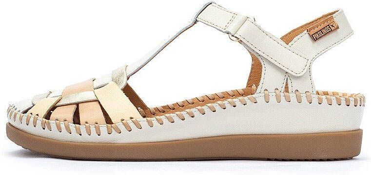PIKOLINOS Sandaaltjes CADAQUES zomerschoen sandaal wig hak met opvallende decoratieve stiksels