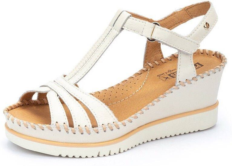 PIKOLINOS Sleehaksandaaltjes AGUADULCE zomerschoen sandaal wig hak met regelbare klittenbandsluiting
