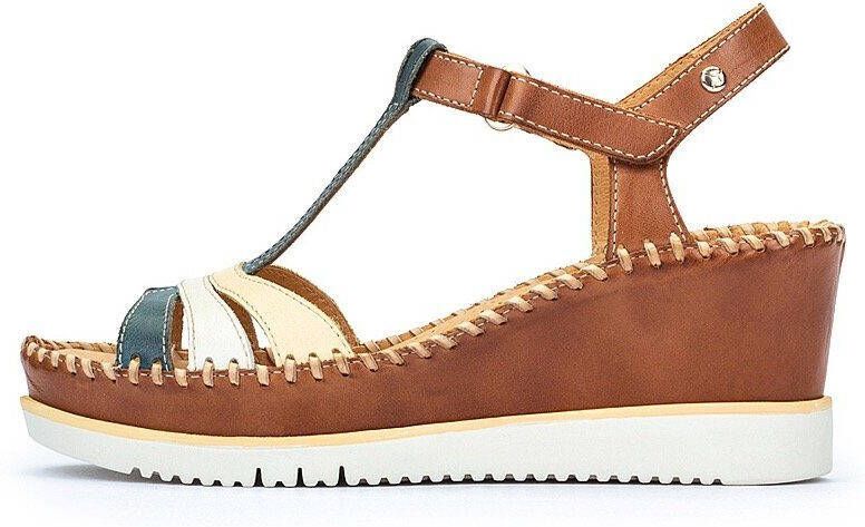 PIKOLINOS Sleehaksandaaltjes AGUADULCE zomerschoen sandaal wig hak met klein logo-icoon