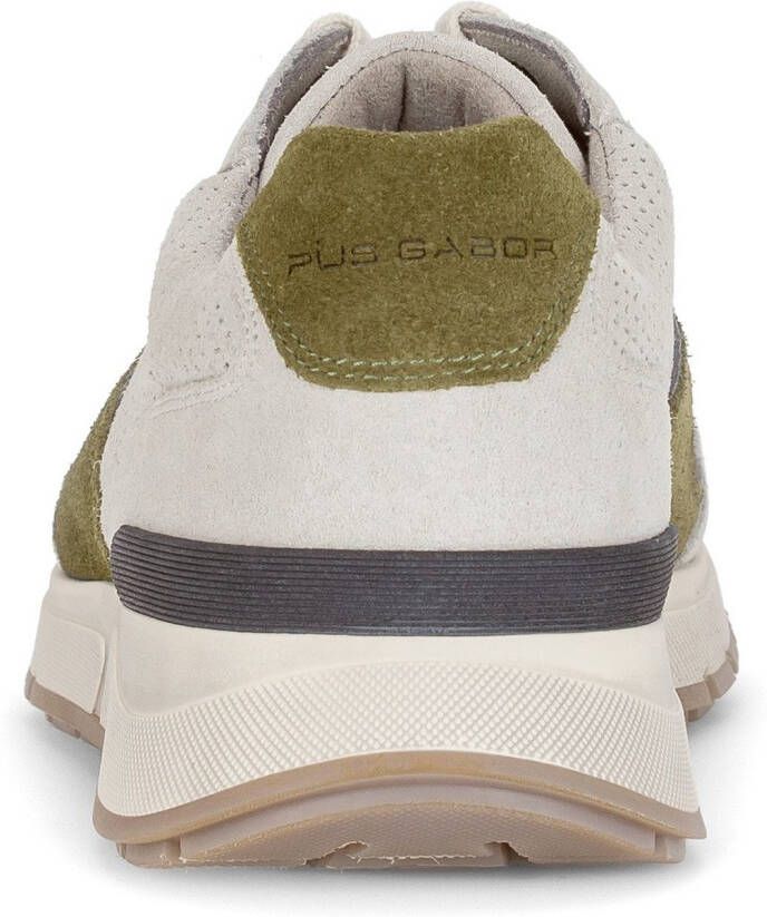 Pius Gabor Sneakers met sleehak vrijetijdsschoen lage schoen veterschoen met contrastafwerkingen g-breedte