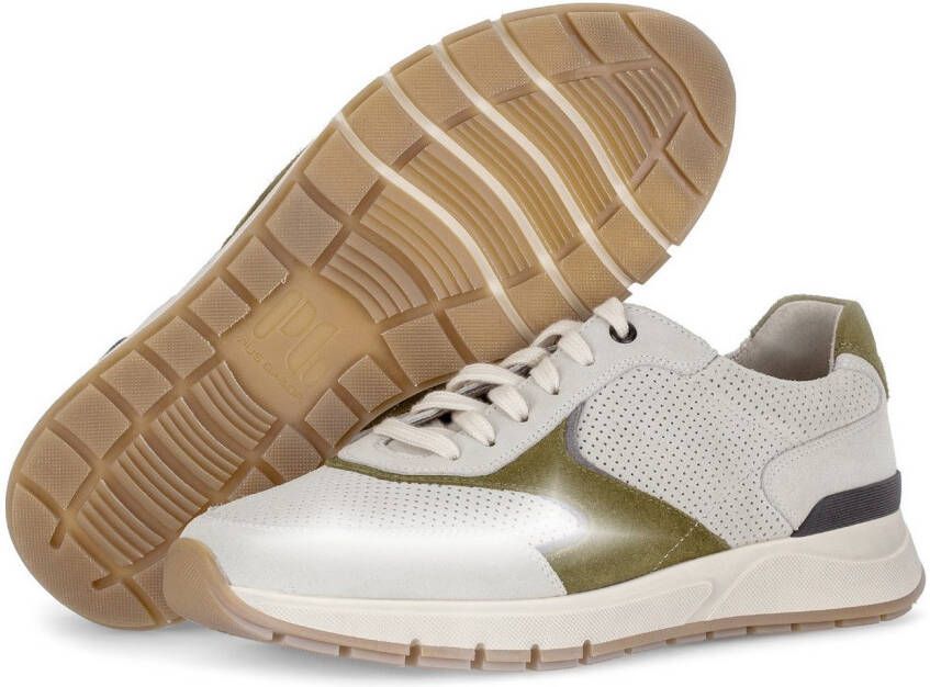 Pius Gabor Sneakers met sleehak vrijetijdsschoen lage schoen veterschoen met contrastafwerkingen g-breedte